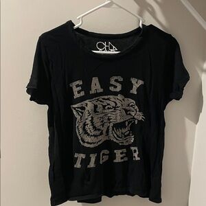 Chaser Black 'Easy Tiger' Graphic Tee